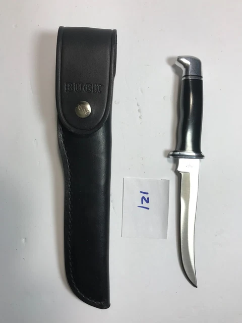 Vintage Buck 121 Fixed Blade Hunting/ Fishing Knife 1972-86 USA w Sheath