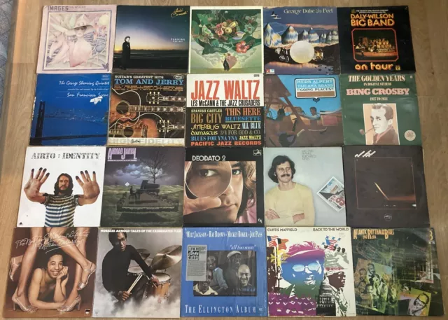 Bulk Lot JAZZ etc Vinyl LP Records: HORACEE ARNOLD, CURTIS MAYFIELD, JIM GANNON