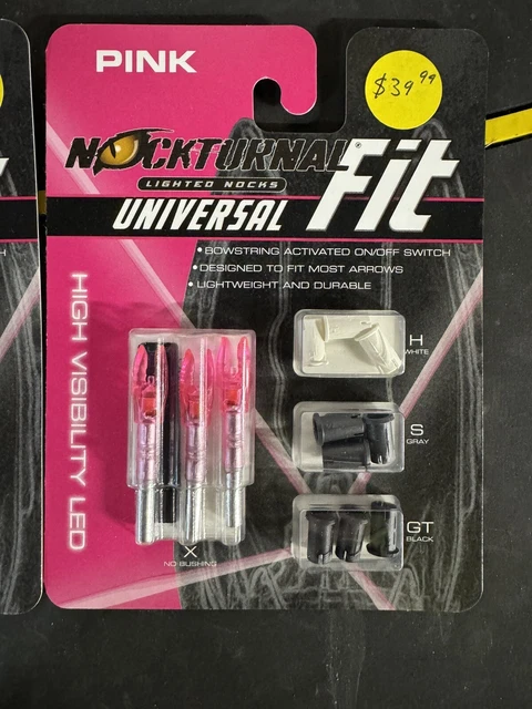 Nockturnal  Universal Fit Pink Nock System  3 Packs