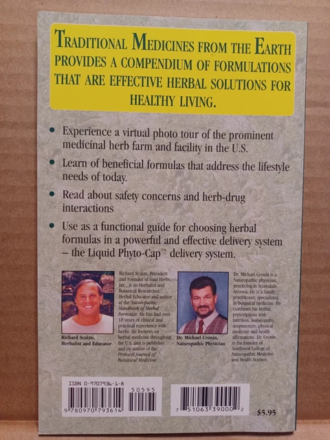 Traditional Medicines From the Earth (1st edition 2002 PB) Herbalist Health Alt 3
