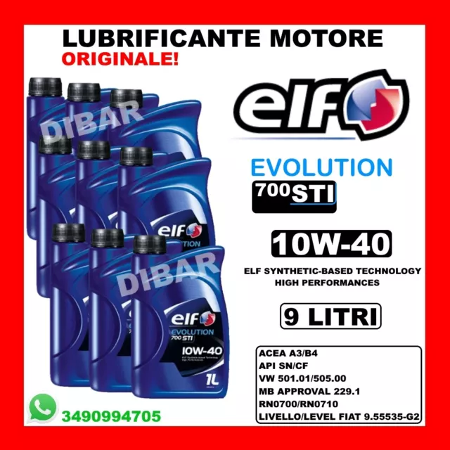  Elf Huile de Lubrification pour Moteur Elf Evolution 700 Turbo  Diesel 10W-40 5 litres