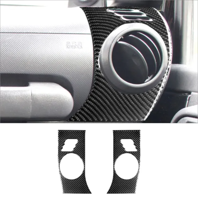 Carbon Fiber Interior Side Air Vent Outlet Frame Cover Trim For Jeep Wrangler