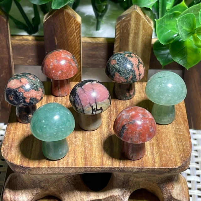 7pcs  Natural mushroom various Quartz Crystal Carved Reiki healing decor A1597