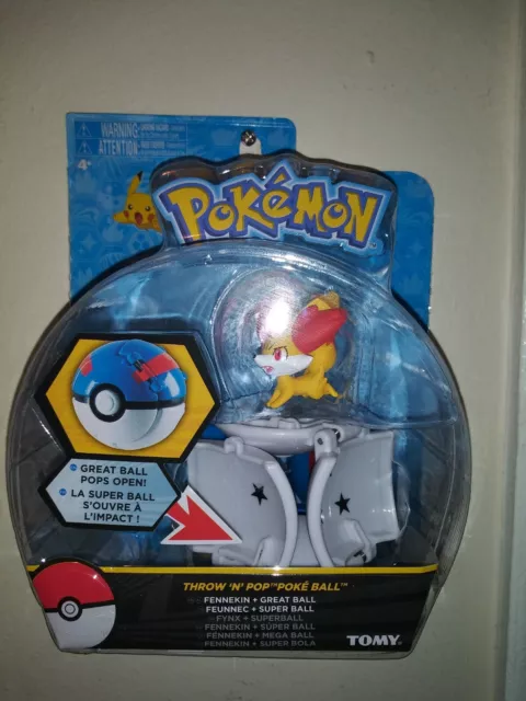 Fennekin Pokemon Throw N Pop Poke Great Ball Action Figure Kids Toy 2016 TOMY