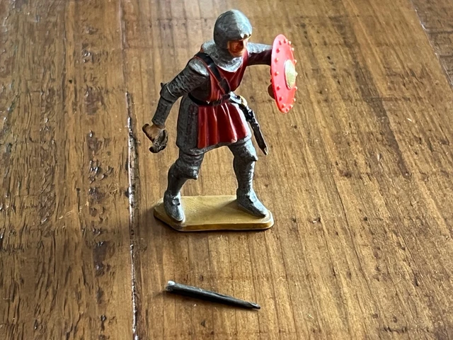 Lot De Figurines Moyen-âge Starlux Obernai - Plastique Peint, Fabrication Française Vintage