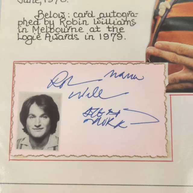 Robin Williams ' Mork Na-Nu ' Hand Signed Authentic, Registered COA # Number 2