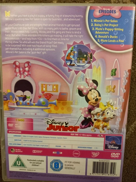 DISNEYS MICKEY MOUSE Clubhouse Minnies Pet Salon Dvd 5 Episodes £7.99 ...