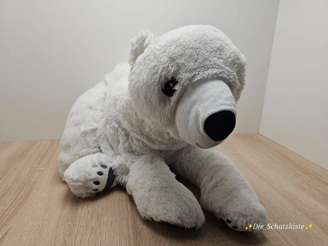 EBO Liegehund Plüschtier 60 Cm – Kuscheltier In Sandfarben Mit Braunen Ohren, Weicher Flauschplüsch