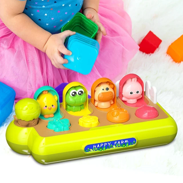 Hide and Seek Animals Game Learning Infant Toy for Girls over 18 Months