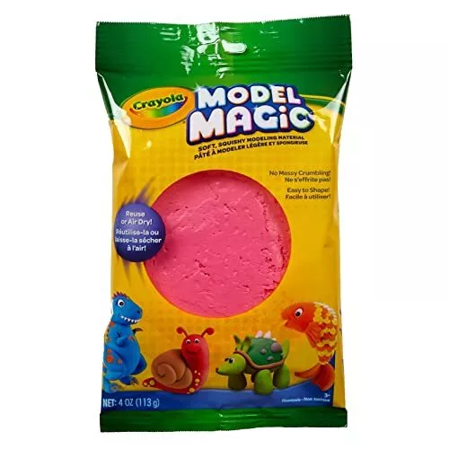 Crayola Model Magic, Neon Red, Modeling Clay Alternative, Art Projects Pack  of 2