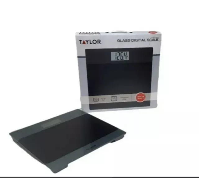 Escala Digital Taylor Vidrio Templado ELECTRÓNICO Lectura Instantánea Negro Moderno ¡NUEVO!¡!