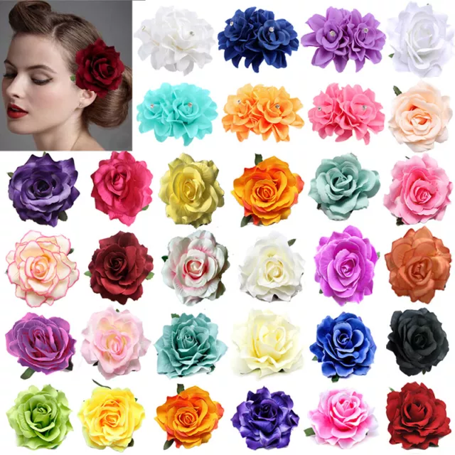 Rose Flower Bridal Hair Clip Hairpin Brooch Wedding Bridesmaid Party Accessories