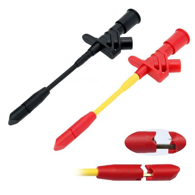 4X(TP168 4mm Banana Female Connector Wire Heavy Duty Insulation Piercing Probe8)