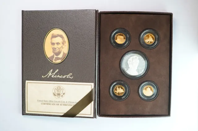 2009 US Mint Lincoln Coin & Chronicles Set w/ Box and COA!