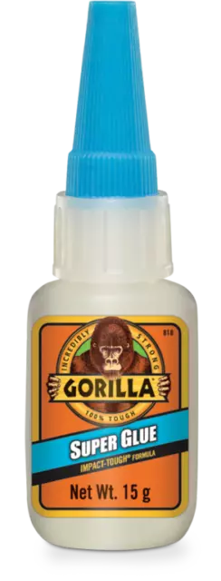 Original Gorilla Super Glue 15g Anti Clog Cap Tough Extra Strength