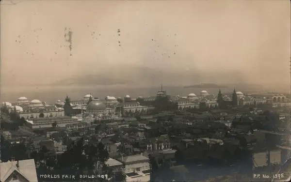 1914 RPPC San Francisco,CA Worlds Fair Buildings 1915 PPIE California Postcard
