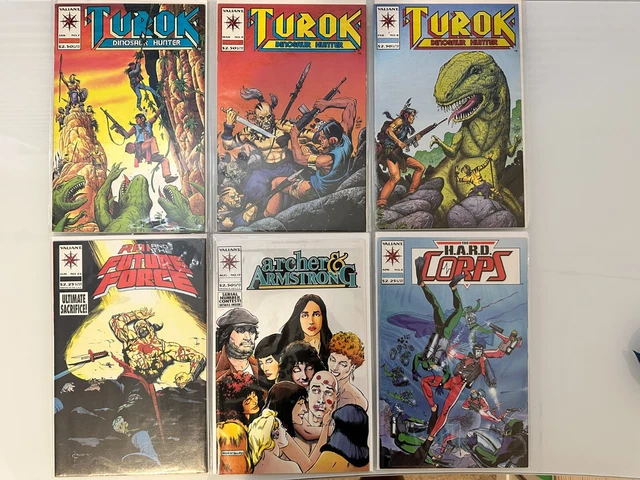 Valiant Comic Book Lot of 6 Turok Dinosaur Hunter Rai Archer H.A.R.D. C.O.R.P.S!
