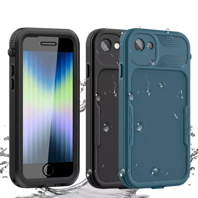 For iPhone SE 3rd 2nd Gen Full Waterproof Shockproof Case Cover Screen Protector