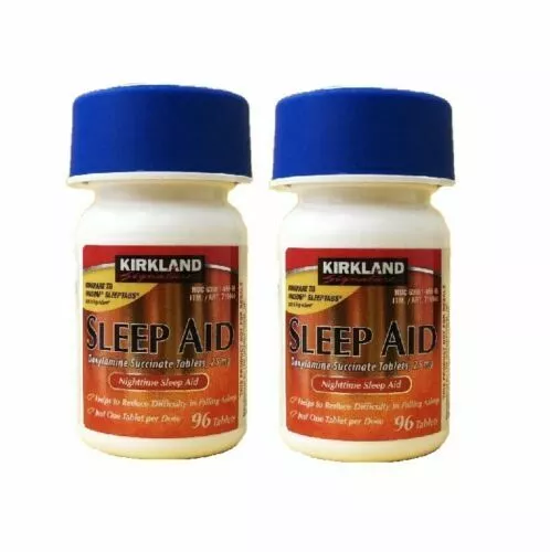 Neuf Kirkland Sommeil Soins 25mg 192 Tablettes USA Vendeur Exp.