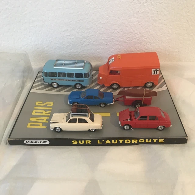 ANCIEN COFFRET MINIALUXE Sur L’autoroute Rare Jouet D’époque Jamais