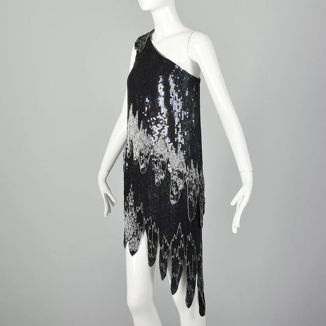 Model Robe 1990 ROBE INSPIRÉE DES années 1990 à clapet une épaule paillettes de perles ...