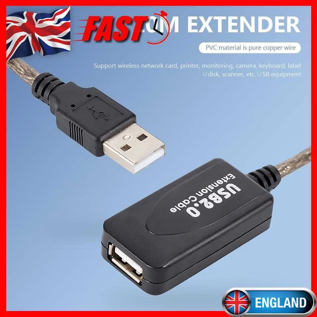 10m Active USB 2.0 Extension Repeater Cable A Male to A Female Extender Cord