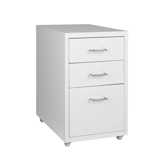 Levede 3 Drawer Office Drawers Cabinet Storage Cabinets Steel Rack Home White