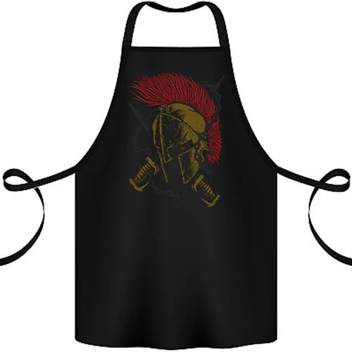 Roman Demon Skull MMA Gym Spartan Helmet Cotton Apron 100% Organic
