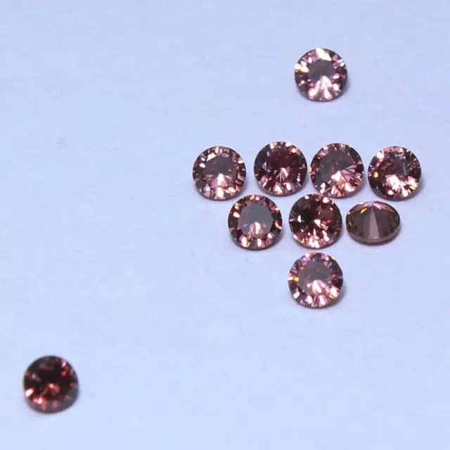 2,40 mm Rotondo Brillante Lotto D Rodolite Colore VVS1 Diamante creato in...