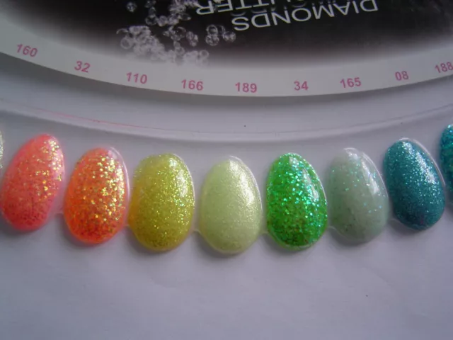 3x Hollywood Nails Titan Diamonds + Glitter UV-Gel 10 ml - 181, 184, 189