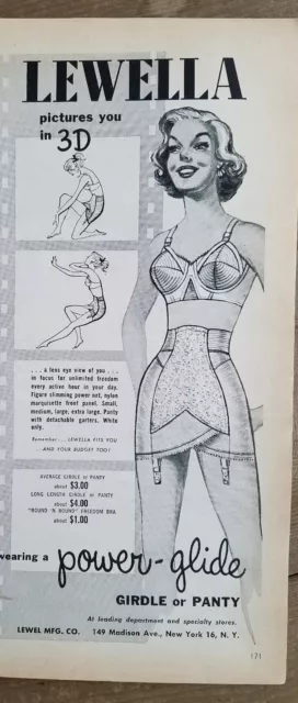 1955 WOMEN'S YOUTHCRAFT girdle garter stretches when stride