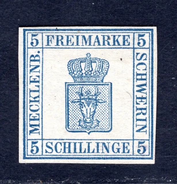 MECKLENBURG SCHWERIN 1856 3 ungummiert TADELLOS signiert (M4521