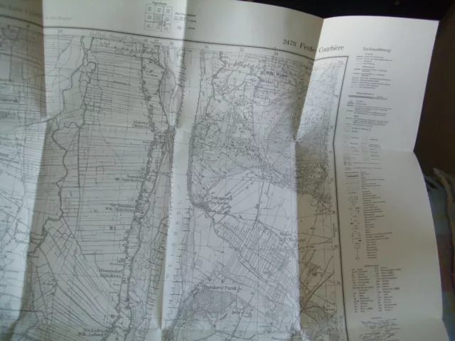 Topographische Karte 1 : 25000 Polen 2478 Feste Courbière Aufnahme 1898/ 1931/32