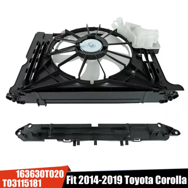 For 2014-2019 Toyota Corolla SE LE XSE Radiator Condenser Cooling Fan Assembly