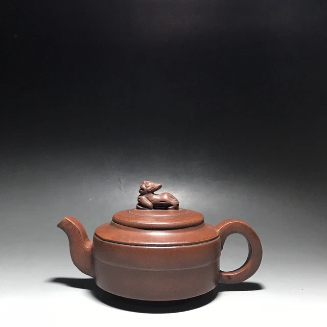 Chinese old Yixing Clay Teapot Handmade beast handle pot Purple sand Teapot 400m