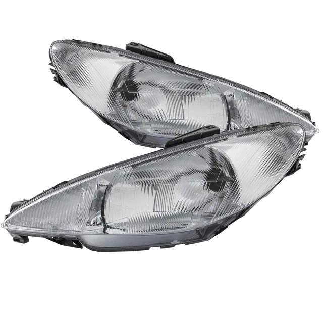 Jeu De Phares H4 Gauche Et Droite Pour Peugeot 206/CC - Compatible Dès 09/98 - Avec Clignotants Intégrés