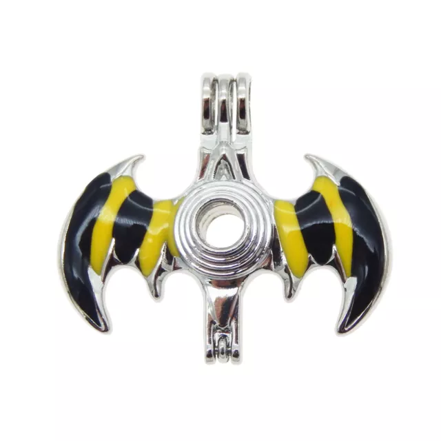 4 Stk Emaille Metall Fledermaus Geformt Medaillons Anhänger Schmuck Handwerk