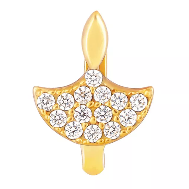 Pure 925 Sterlingsilber Stilvoll & Schöne Goldener Diya Nase Nadel Für Damen