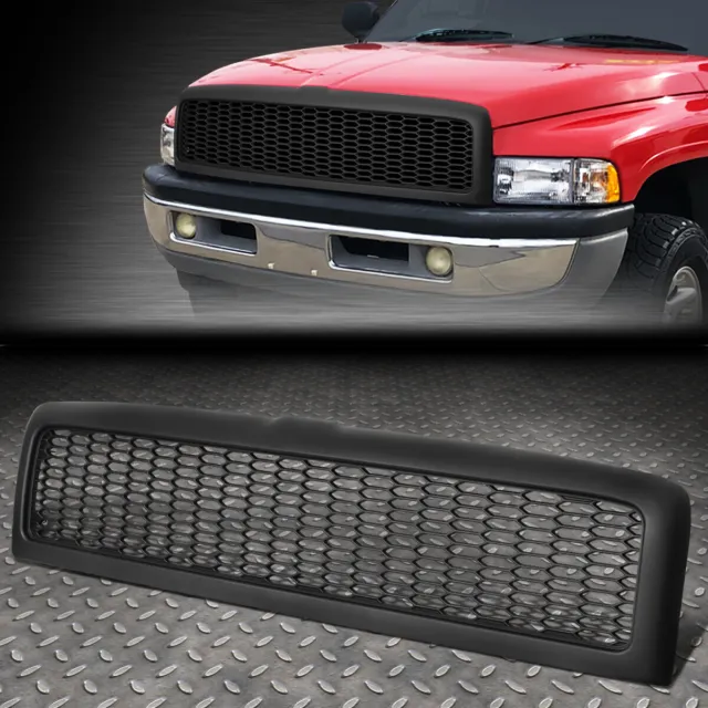 [Honeycomb Mesh] For 94-02 Ram 1500 2500 3500 Front Bumper Grill Grille Matte