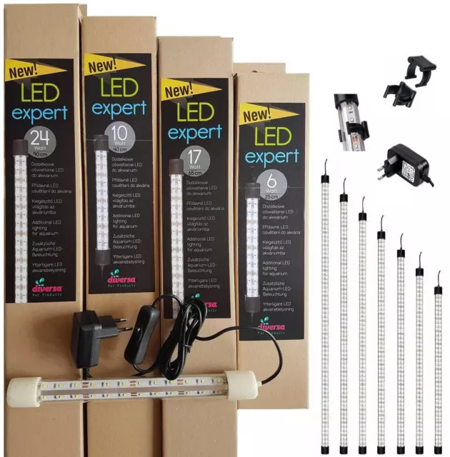 Diversa LED Expert Aquarium Éclairage Blanc Barres Lumineuses Lumière Plantée