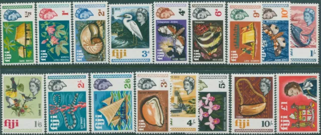Fiji 1968 SG371-387 Definitives QEII set MNH