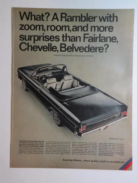 Magazine Ad* - 1966 - American Motors Rambler Classic