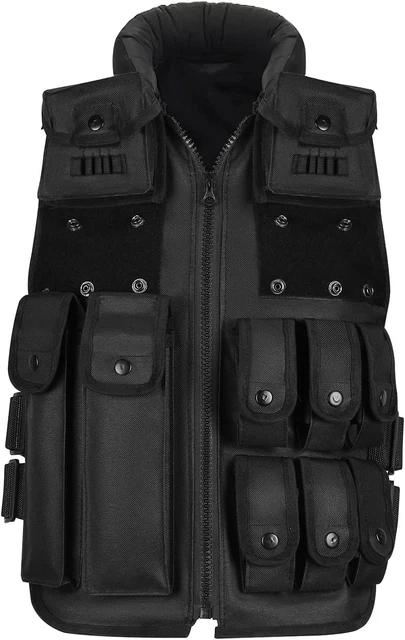Gilet Tactique Militaire Huntvp – Molle, Réglable, Pour Airsoft, Paintball, Chasse Et Randonnée