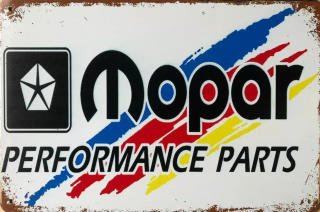 MOPAR Rustic Vintage Retro Tin Signs Man Cave, Shed & Bar -Garage Sign