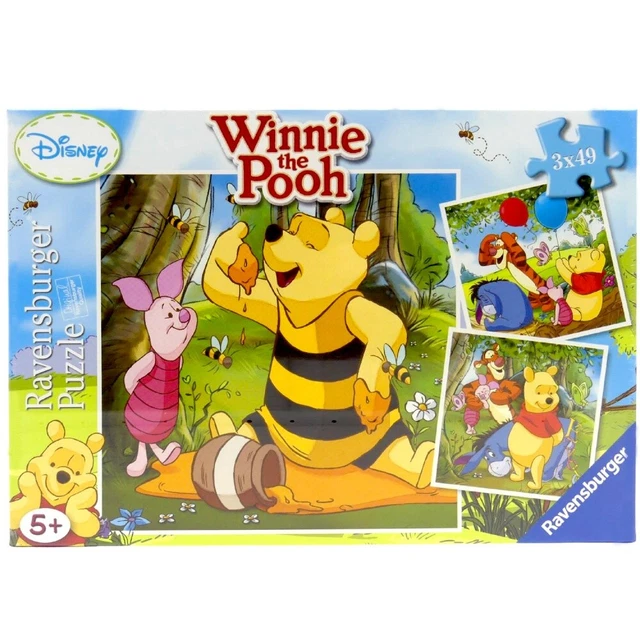 RAVENSBURGER PUZZLE WINNIE Pooh Honigfeier 093199 Kinder Disney 3 x 49