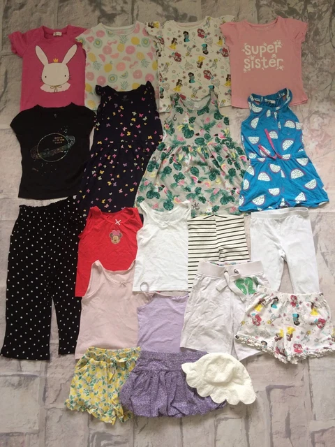 Girls Clothes Bundle 4-5 Years Dress Tops Shorts Playsuit Gap Next H&M TU Etc