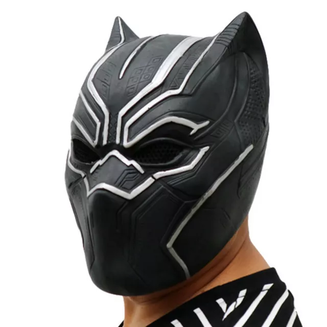 BLACK PANTHER HELMET Cosplay Full Head Latex Mask For Halloween Costume ...