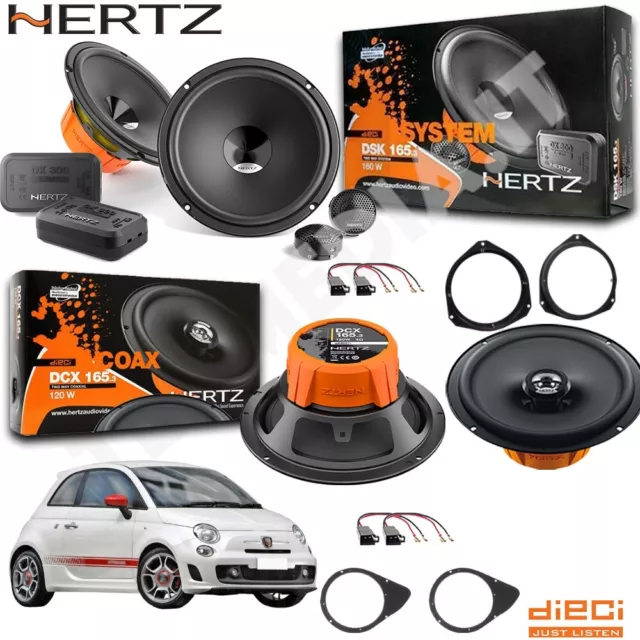 Kit 6 Casse Altoparlanti Hertz Anteriori e Posteriori per Fiat 500 Abarth (595)