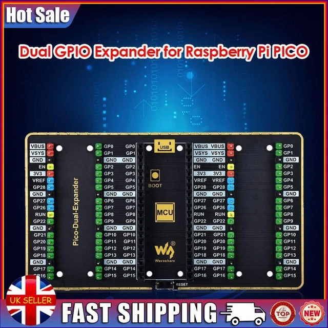 DUAL GPIO EXPANDER Module Board for Raspberry Pi PICO Two Sets of Male ...
