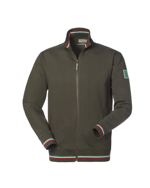 Felpa con cerniera Mod. Lancelot New Narvik verde militare
